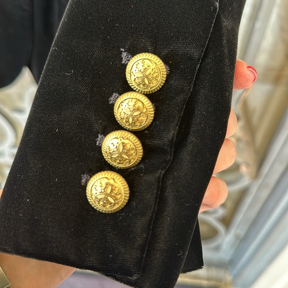 Escada Laurel Black Velvet Jacket SIZE 36 - Picture 3 of 5